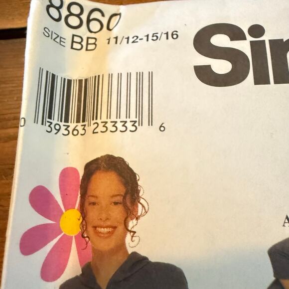 Simplicity 8860 Junior Pants, Top, Dress~ Sz BB (11/12-15/16) ~ Easy to Sew~ New - Picture 4 of 4
